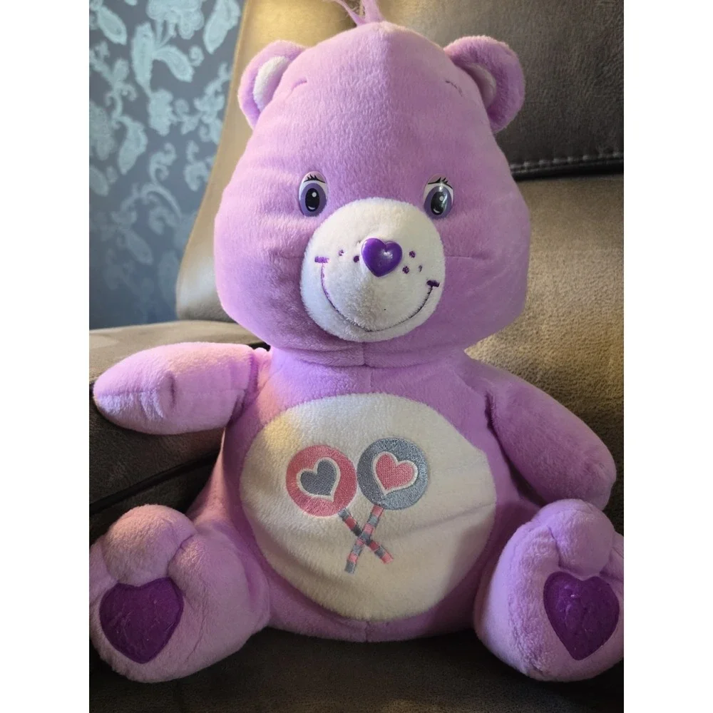 Nanco Care Bears Sitting Share Bear Stuff Toy Purple Lollipop Teddy 15